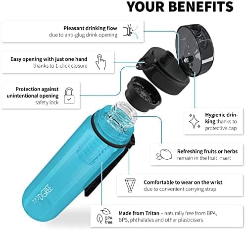 720°DGREE uberBottle Trinkflasche SoftTouch 500ml - Auslaufsicher, BPA-Frei - für Sport und Outdoor-Aktivitäten - Climat