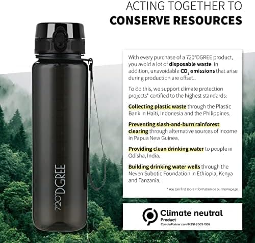 720°DGREE uberBottle Trinkflasche SoftTouch 500ml - Auslaufsicher, BPA-Frei - für Sport und Outdoor-Aktivitäten - Climat