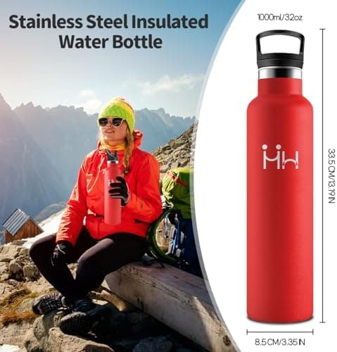 HoneyHolly Edelstahl Trinkflasche 500ML Kinder BPA-Frei Isoliert Thermoflasche