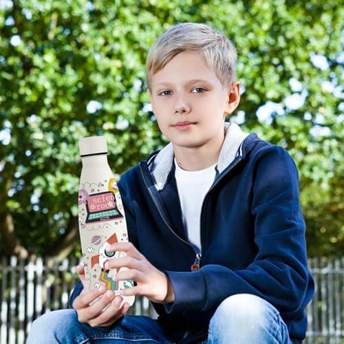 Grsta Trinkflasche 500ml, BPA-freie Edelstahlflasche für Kinder, ideale Wasserspeicherung bei Kalt&warm