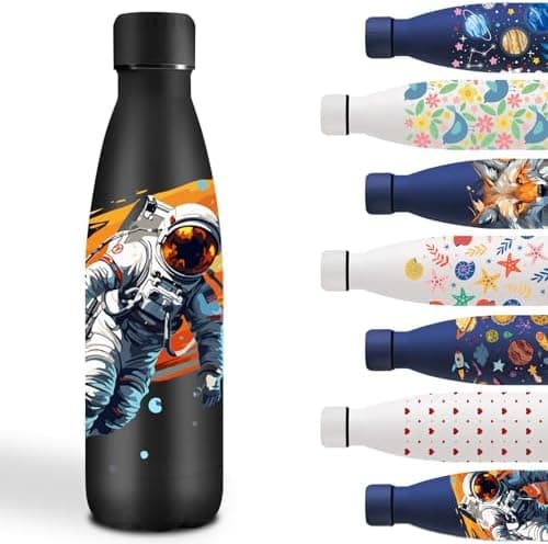 Grsta Trinkflasche 500ml, BPA-freie Edelstahlflasche für Kinder, ideale Wasserspeicherung bei Kalt&warm