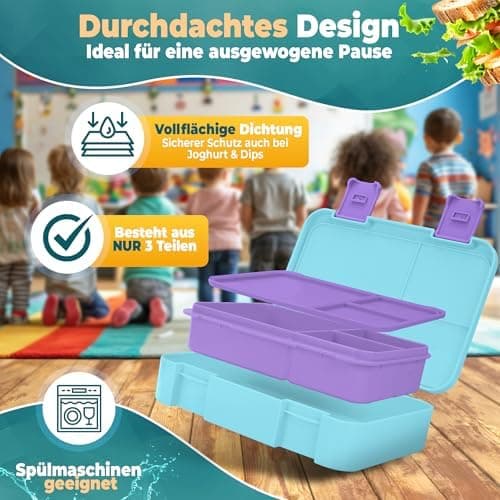 Kinder Brotdose mit Fächern Auslaufsicher & BPA frei
| Vesperbox Kinder Bento Box mit Fächern
| Frühstücksbox Kinder Br
