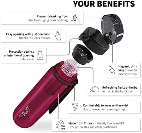 720°DGREE uberBottle Trinkflasche SoftTouch 500ml - Auslaufsicher, BPA-Frei - für Sport und Outdoor-Aktivitäten - Climat