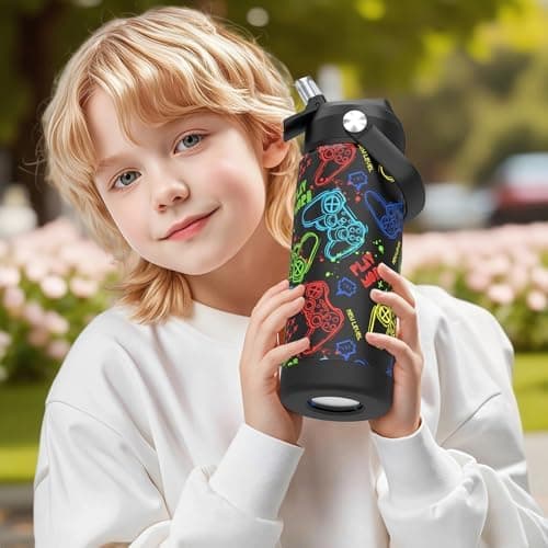 Edelstahl Trinkflasche Meeresjungfrau 550ml BPA Frei Auslaufsicher Thermosflaschefür Kinder und Erwachsene - Sport, Schu