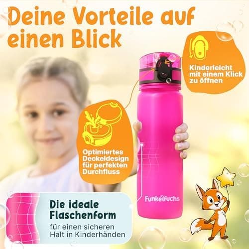 Nur für Funkelfuchs Trinkflaschen passende Ersatzdeckel 500ml (grün) - Luxus Design und Dauerhaftigkeit