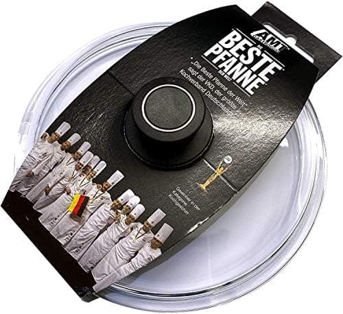 AMT Gastroguss Runder Glasdeckel Ø 24 cm backofenfest für Bratpfannen & Schmorpfannen AMZN-024-Z1-L2