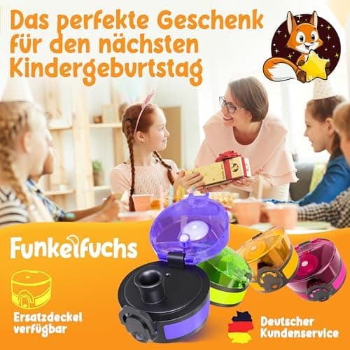 Nur für Funkelfuchs Trinkflaschen passende Ersatzdeckel 500ml (grün) - Luxus Design und Dauerhaftigkeit