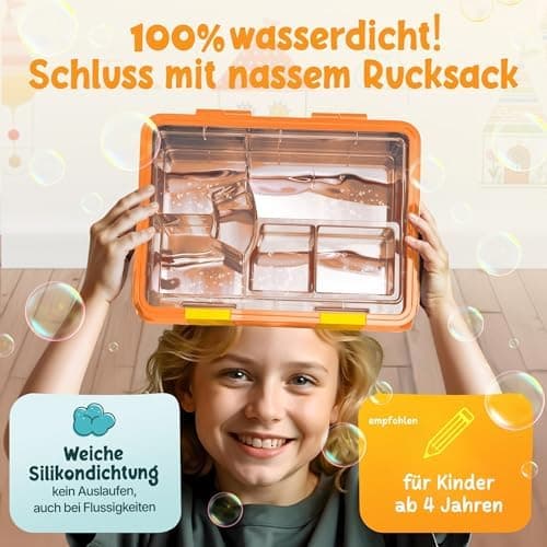 Kinder Brotdose Mondschein – Lila Fächer – 800ml – Schule & Kindergarten - BPA frei  
Kinder Brotdose Mondschein – Lila