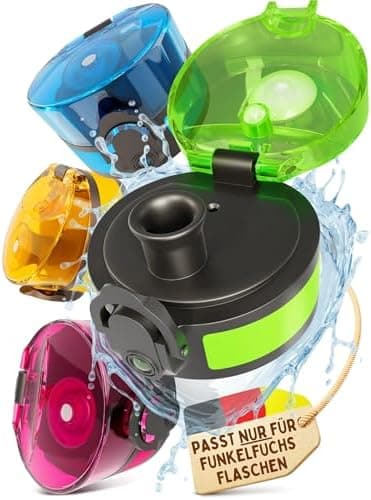 Nur für Funkelfuchs Trinkflaschen passende Ersatzdeckel 500ml (grün) - Luxus Design und Dauerhaftigkeit