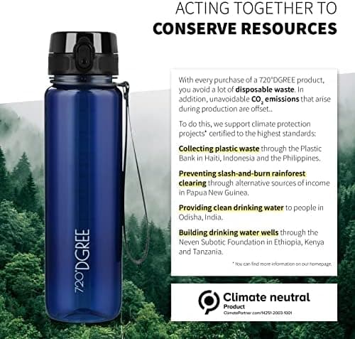 720°DGREE uberBottle Trinkflasche SoftTouch 500ml - Auslaufsicher, BPA-Frei - für Sport und Outdoor-Aktivitäten - Climat
