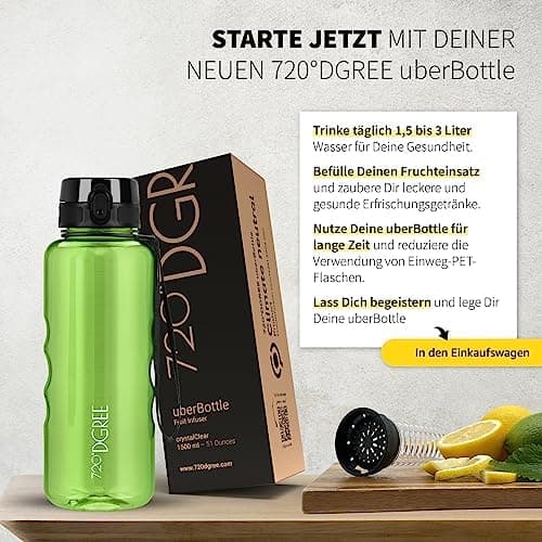 720°DGREE uberBottle Trinkflasche SoftTouch 500ml - Auslaufsicher, BPA-Frei - für Sport und Outdoor-Aktivitäten - Climat