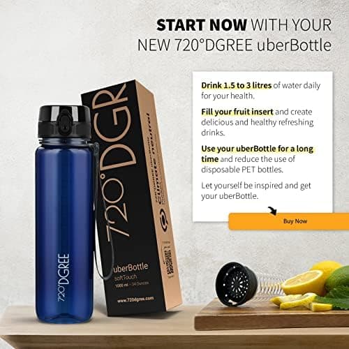 720°DGREE uberBottle Trinkflasche SoftTouch 500ml - Auslaufsicher, BPA-Frei - für Sport und Outdoor-Aktivitäten - Climat