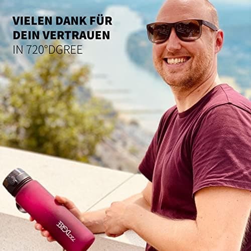 720°DGREE uberBottle Trinkflasche SoftTouch 500ml - Auslaufsicher, BPA-Frei - für Sport und Outdoor-Aktivitäten - Climat