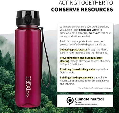 720°DGREE uberBottle Trinkflasche SoftTouch 500ml - Auslaufsicher, BPA-Frei - für Sport und Outdoor-Aktivitäten - Climat
