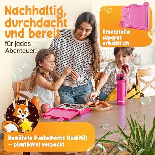 Kinder Brotdose Mondschein – Lila Fächer – 800ml – Schule & Kindergarten - BPA frei  
Kinder Brotdose Mondschein – Lila