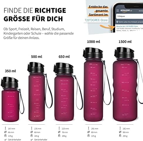 720°DGREE uberBottle Trinkflasche SoftTouch 500ml - Auslaufsicher, BPA-Frei - für Sport und Outdoor-Aktivitäten - Climat