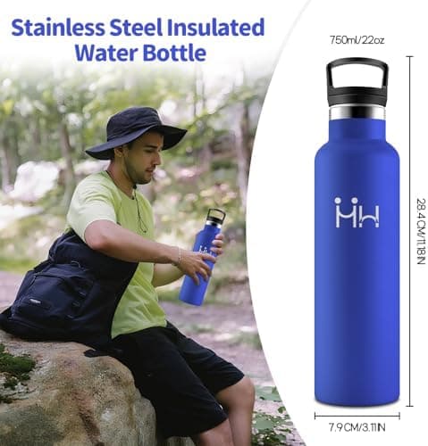 HoneyHolly Edelstahl Trinkflasche 500ML Kinder BPA-Frei Isoliert Thermoflasche