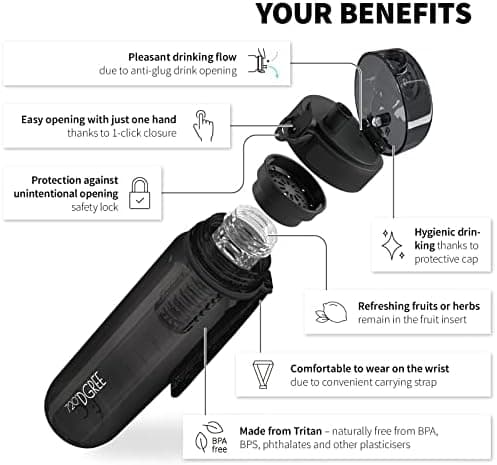 720°DGREE uberBottle Trinkflasche SoftTouch 500ml - Auslaufsicher, BPA-Frei - für Sport und Outdoor-Aktivitäten - Climat