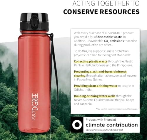 720°DGREE uberBottle Trinkflasche SoftTouch 500ml - Auslaufsicher, BPA-Frei - für Sport und Outdoor-Aktivitäten - Climat