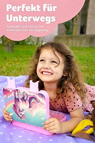 Jarlson® Brotdose Kinder mit Fächern - TONI Lunchbox - Auslaufdurchfall-Sicher – Jausenbox für Kindergarten und Schule -
