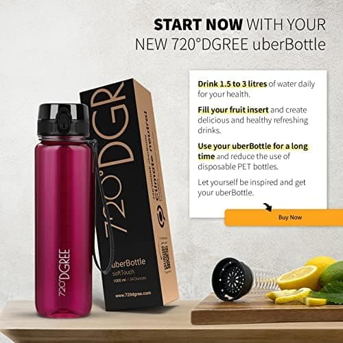 720°DGREE uberBottle Trinkflasche SoftTouch 500ml - Auslaufsicher, BPA-Frei - für Sport und Outdoor-Aktivitäten - Climat