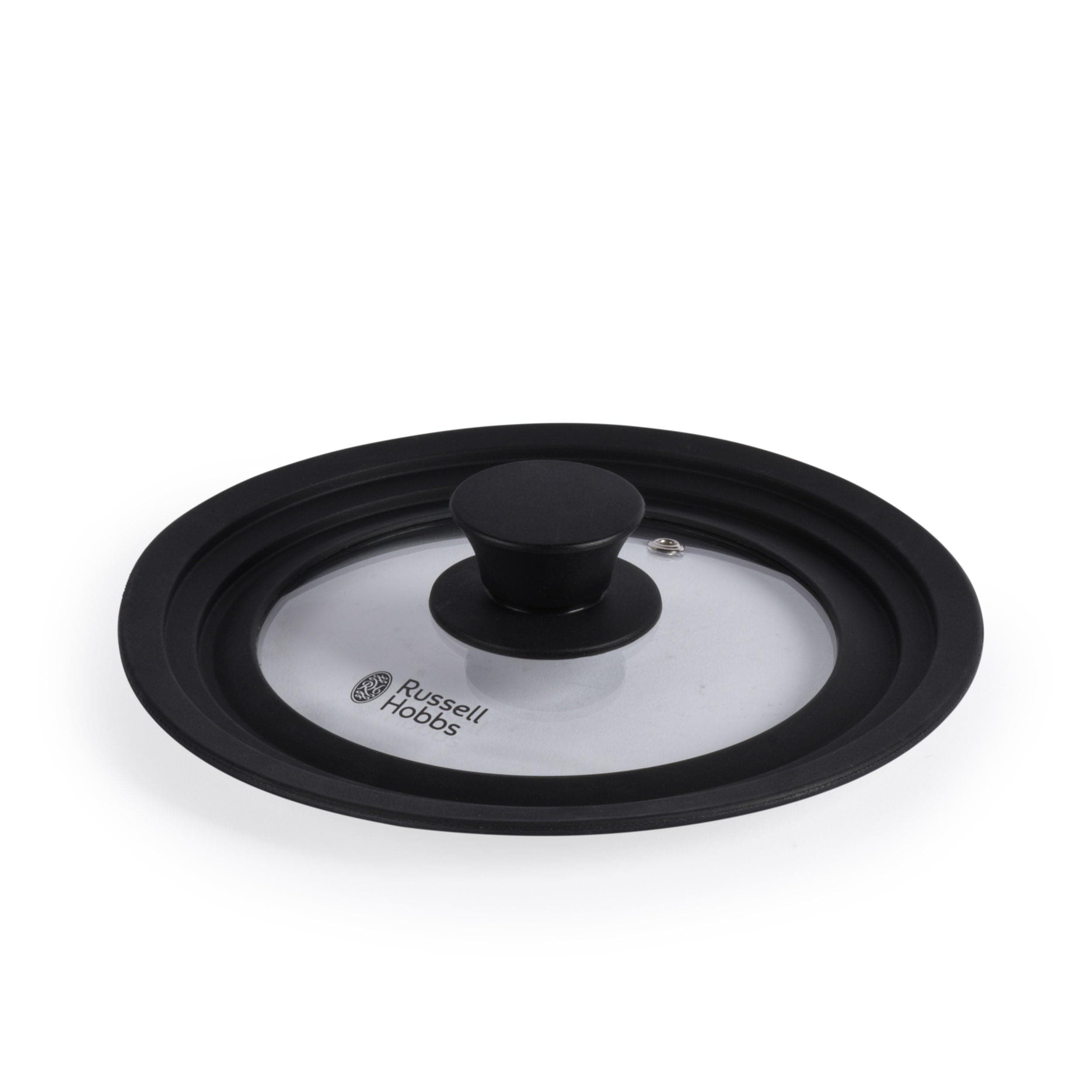 Russell Hobbs Universaldeckel aus gehärtetem Glas für 16-20cm Töpfe + Dampfaustritt + Silikonrand + Durchsichtig