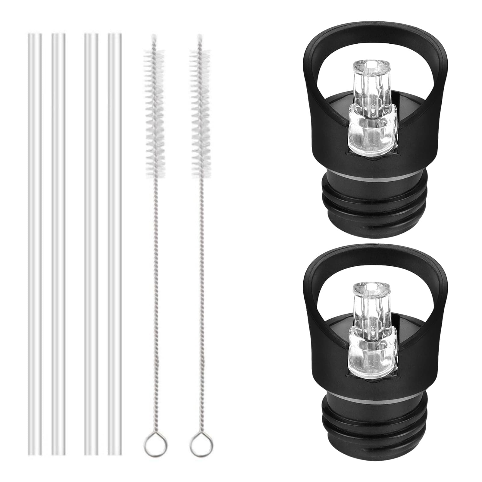 Ersatzdeckel Strohdeckel 2 Stück Standard Mund Wasserflasche Deckel Trinkflasche Straw Lid Trinkhalmdeckel Wasserflasche