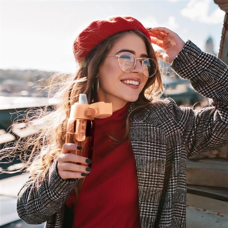 DAFI SOLID Trinkflasche mit Activkohlefilter 0,7 L für Outdoor-Reisen - BPA-Frei, Sportflasche mit gefiltertem Wasser