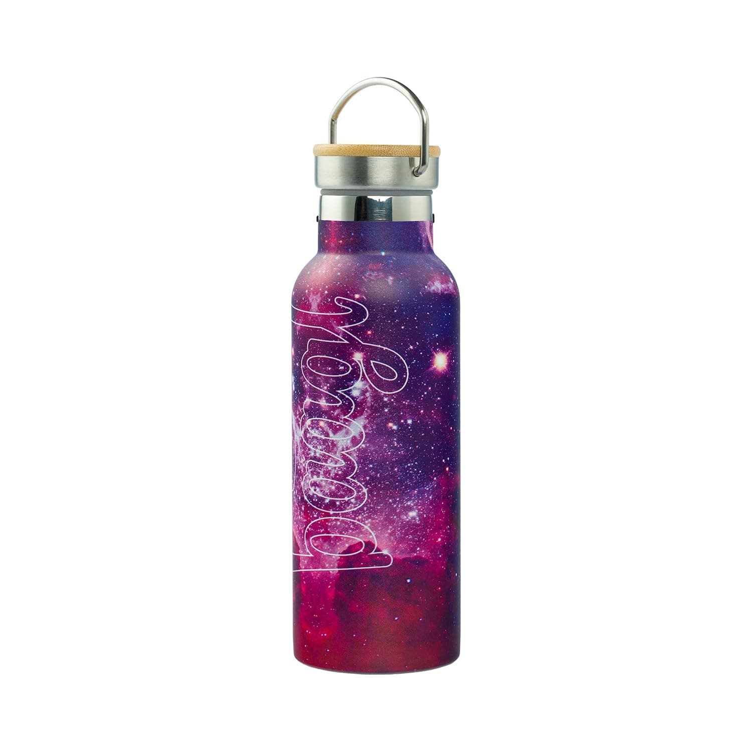 Baagl Thermosflasche Kinder Edelstahl – Auslaufsichere Wasserflasche für Mädchen – BPA-freie Flasche mit Bambusdeckel –