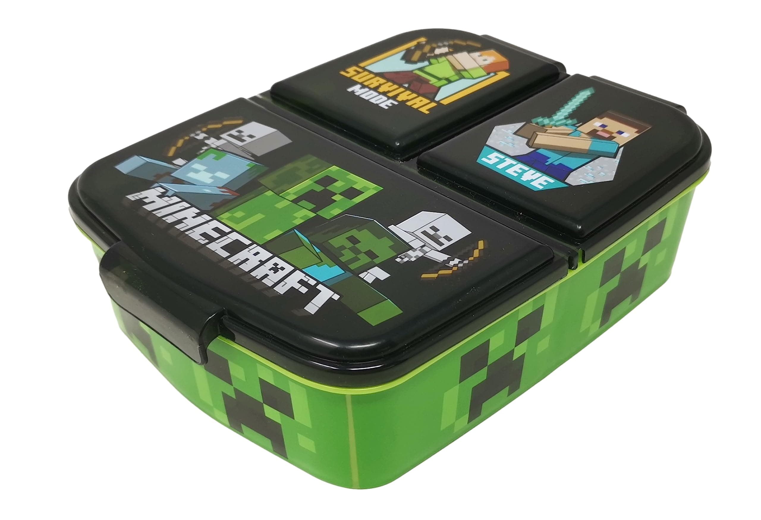 Kinder Brotdose Lunchbox Minecraft - mit Fächern - BPA frei - Perfect für Schultage und Picknicks