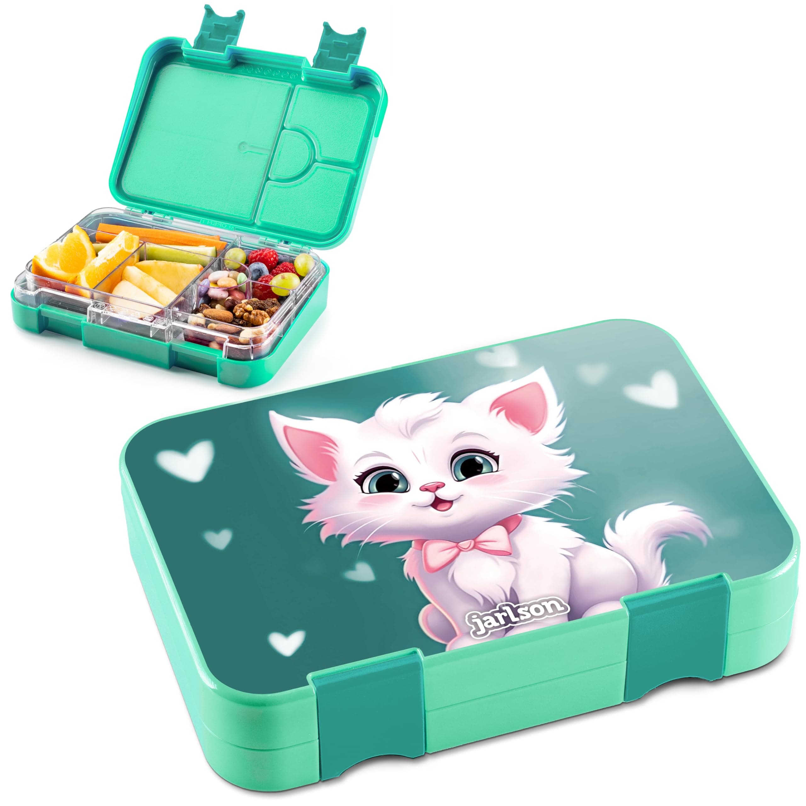 Jarlson® Brotdose Kinder mit Fächern - TONI Lunchbox - Auslaufdurchfall-Sicher – Jausenbox für Kindergarten und Schule -
