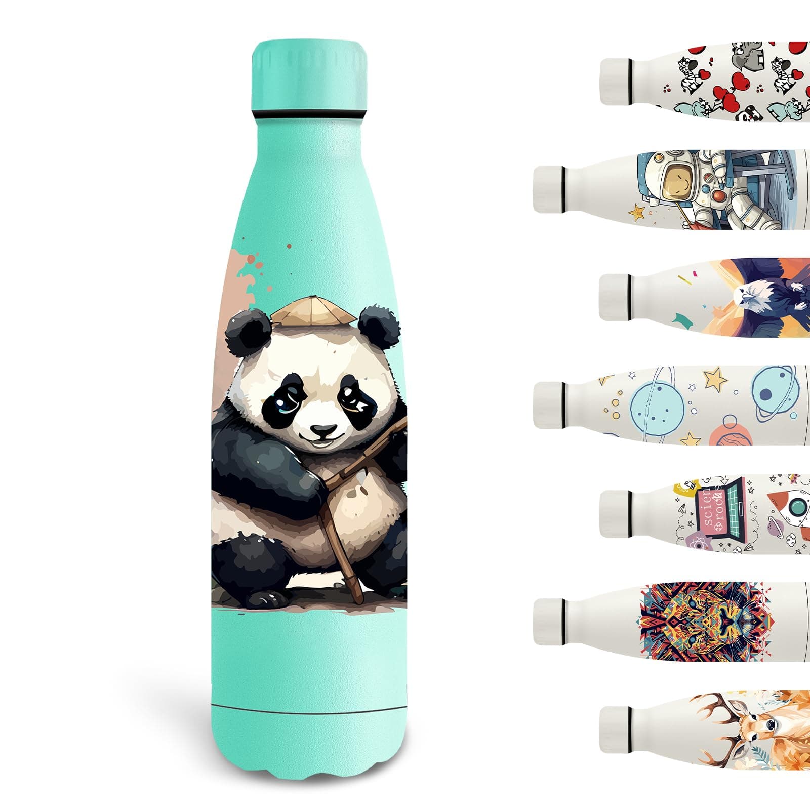 Grsta Trinkflasche 500ml, BPA-freie Edelstahlflasche für Kinder, ideale Wasserspeicherung bei Kalt&warm