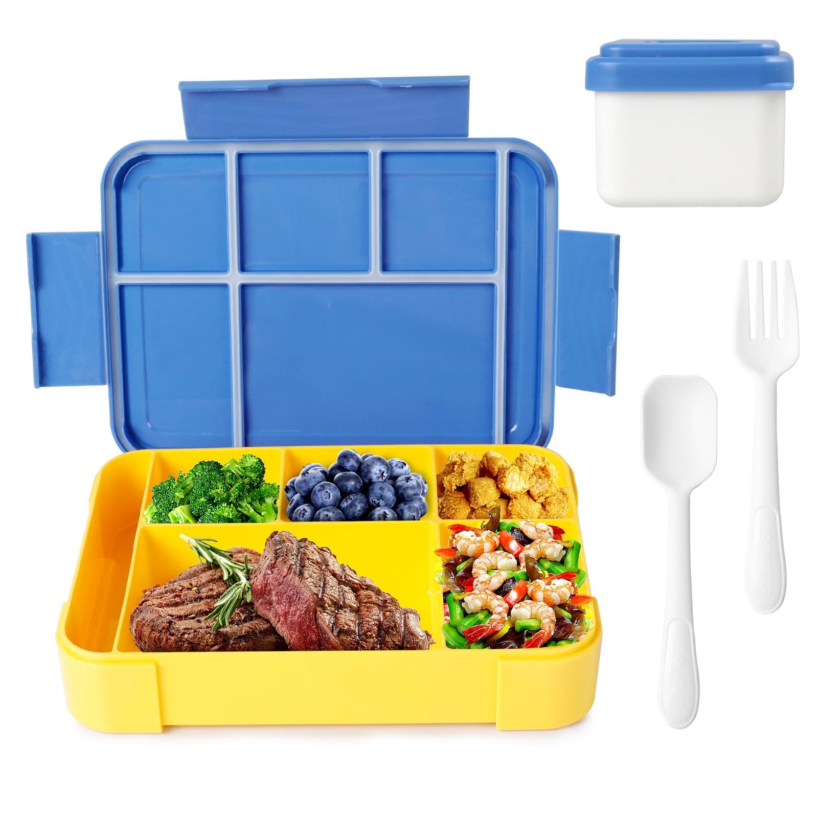 AiQInu Brotdose Kinder 1330ml für Schule und Ausflüge Global Recycled Standard