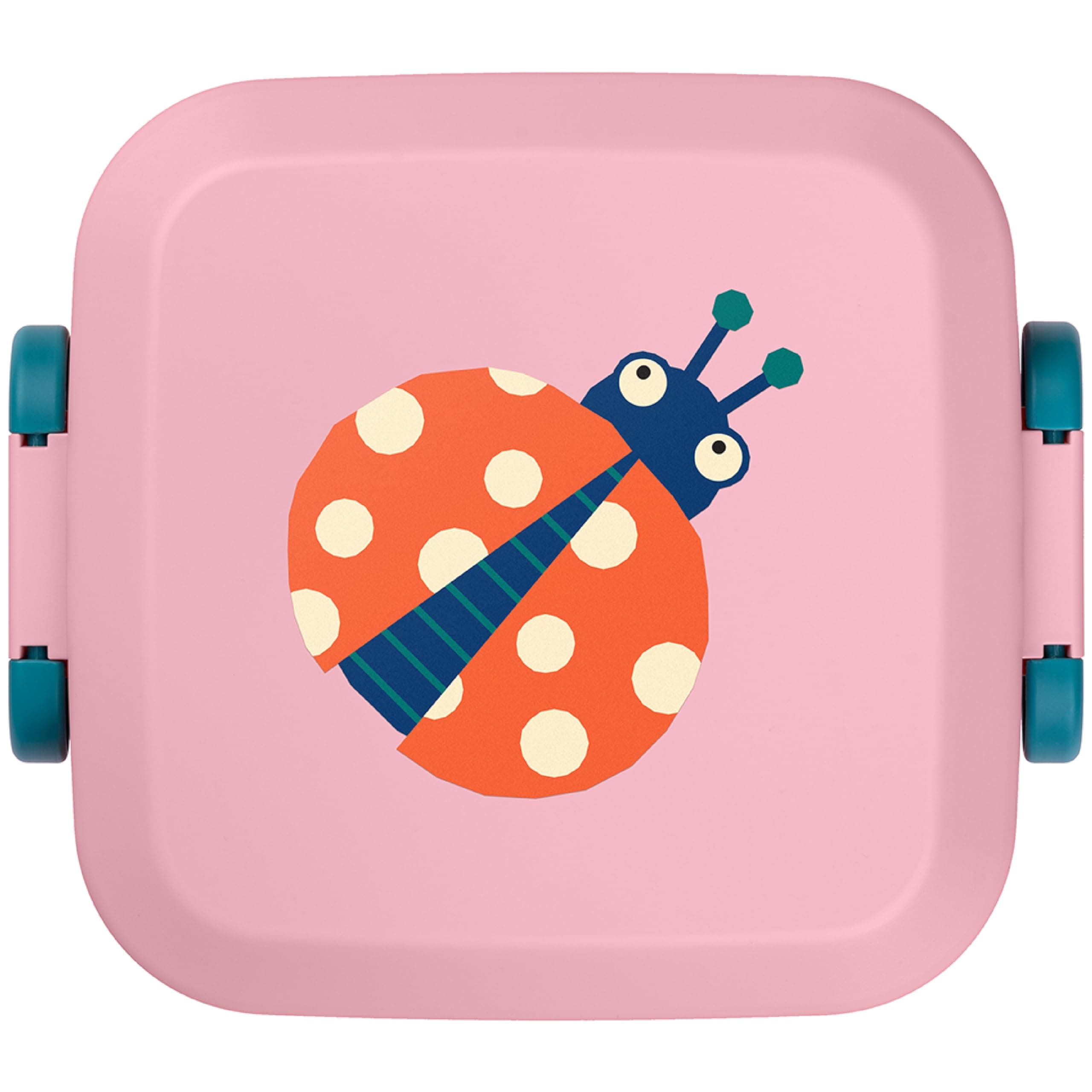 Amuse Rikko Kinder Lunchbox Animal Parade | Bento Box mit 2 Snackboxen & Trennwand | Brotdose für Kindergarten & Schule