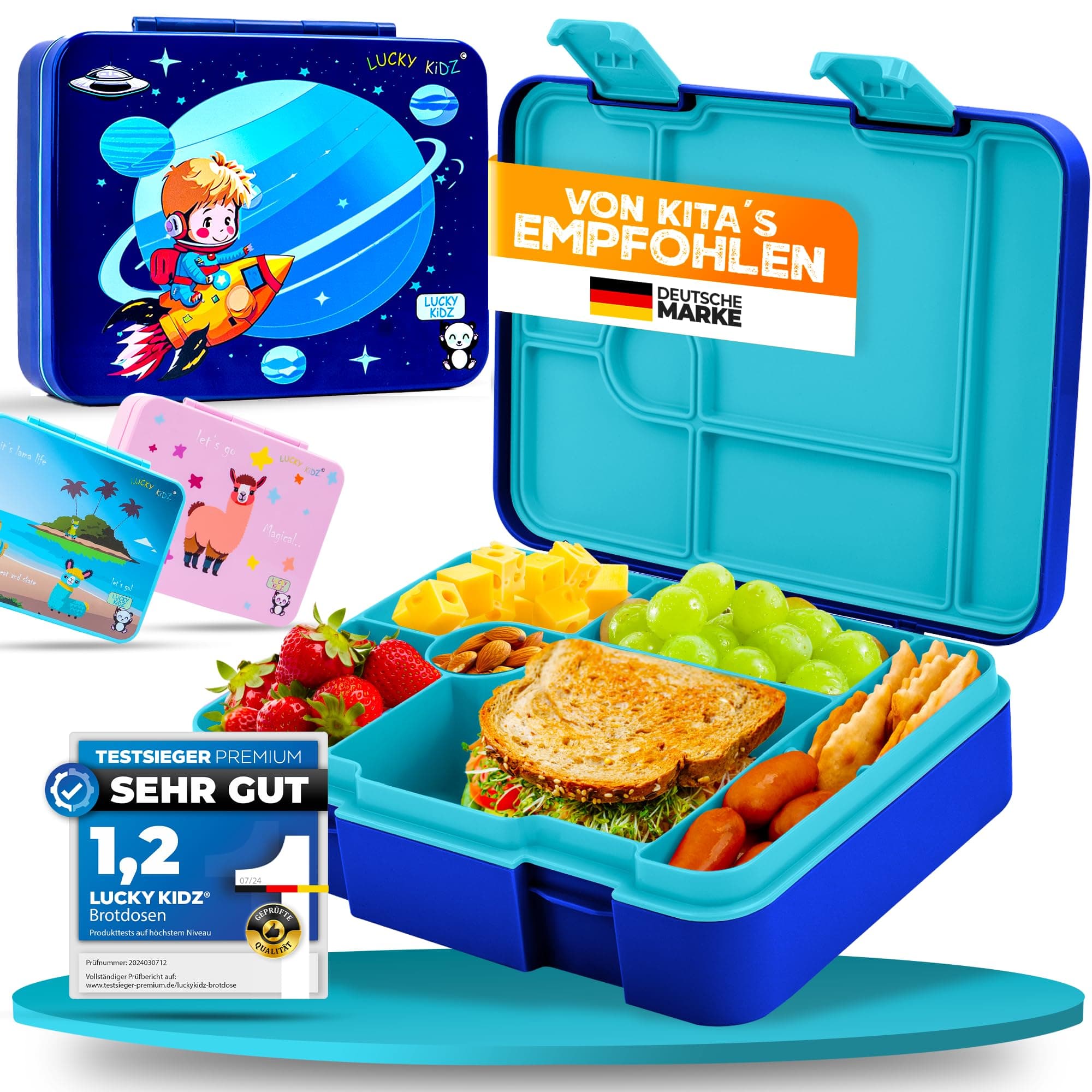 Kinder Brotdose mit Fächern Auslaufsicher & BPA frei
| Vesperbox Kinder Bento Box mit Fächern
| Frühstücksbox Kinder Br