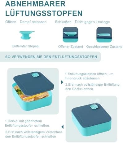Kinder Brotdose 1100ml Auslaufsichere Bento Box Schule