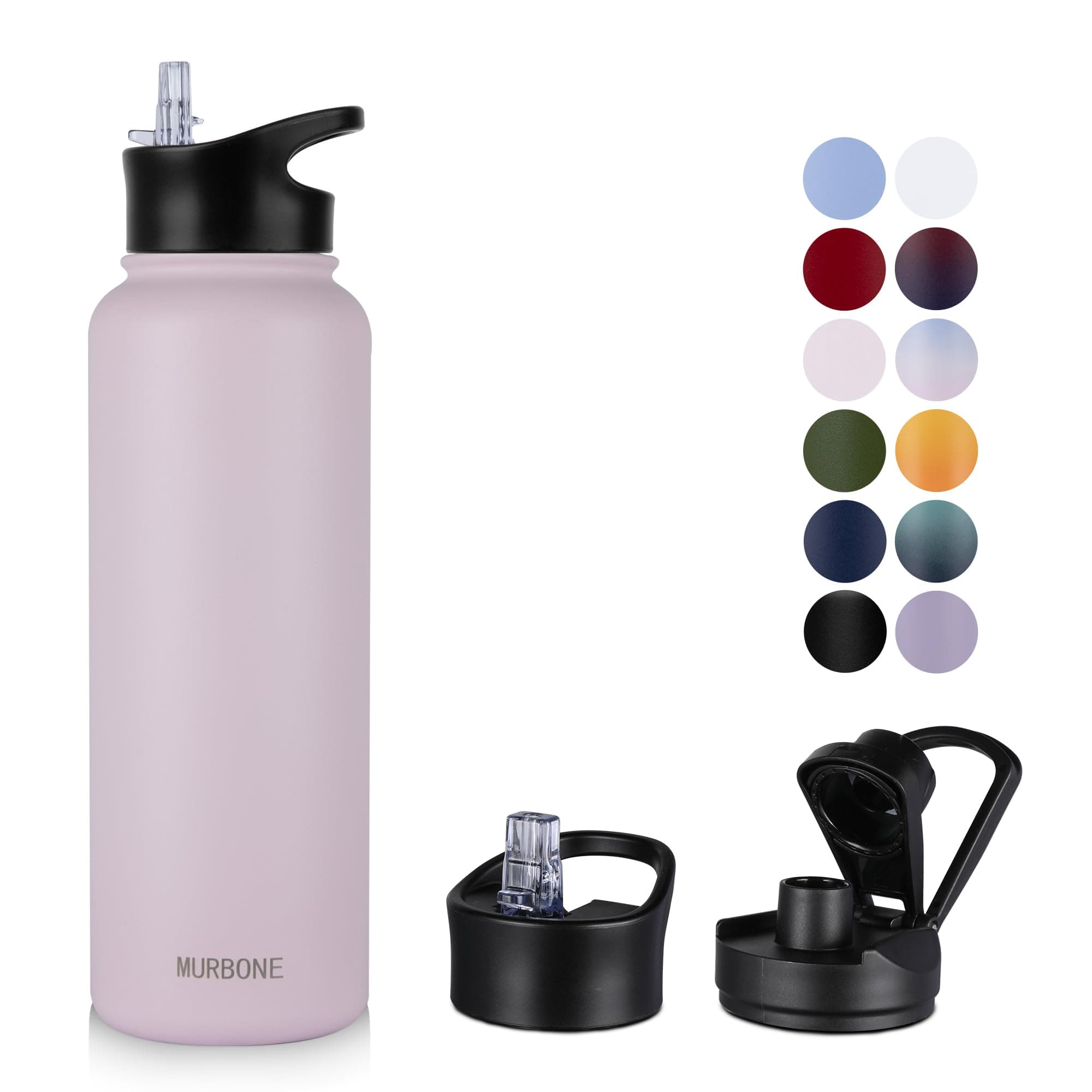 Edelstahl Trinkflasche 1.2L BPAfrei-Thermoskanne-Vakuum Doppelwandisolierung für Sport Campings-Reise-Kohlensäure Geeign